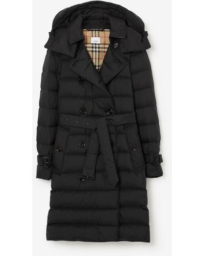 Burberry Mid-length Nylon Puffer Coat - Black