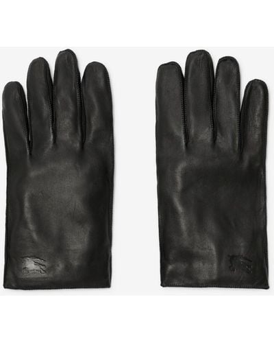 Burberry Leather Gloves - Black