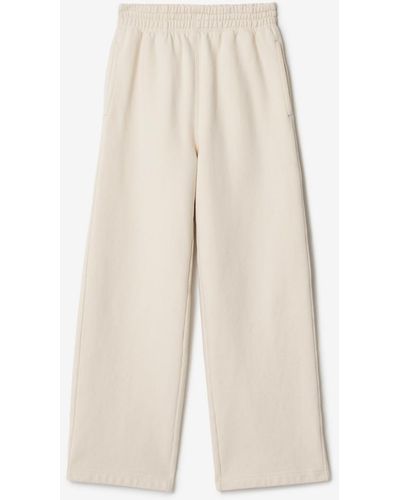 Burberry Cotton Track Pants - Natural