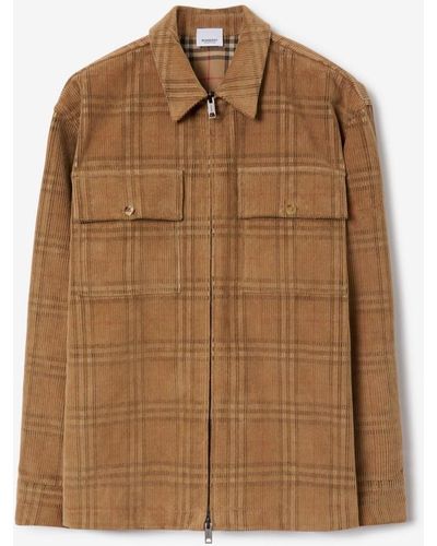 Burberry Check Corduroy Overshirt - Brown