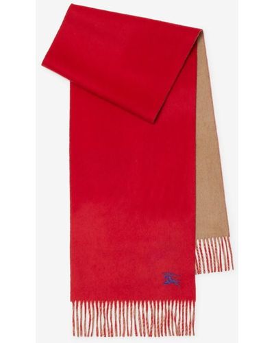 Burberry Reversible Cashmere Scarf - Red