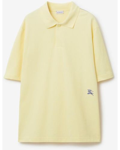 Burberry Cotton Polo Shirt - Yellow