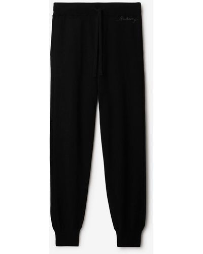 Burberry Cashmere Jogging Trousers - Black