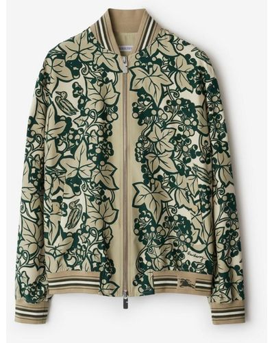 Burberry Ivy Silk Bomber Jacket - Green