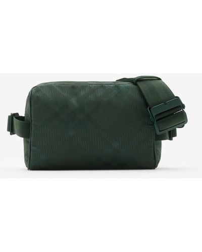 Burberry Check Jacquard Belt Bag - Green