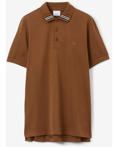 Brown burberry polo shirt cheap