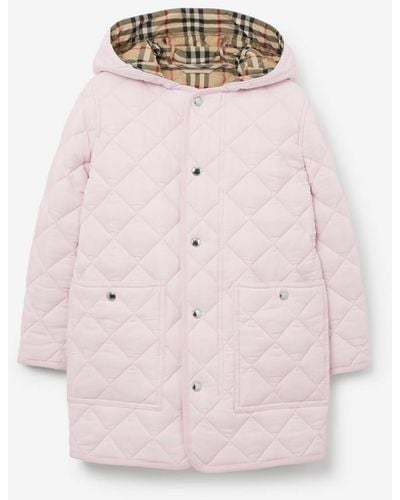 Burberry Quilted Nylon Coat - Pink