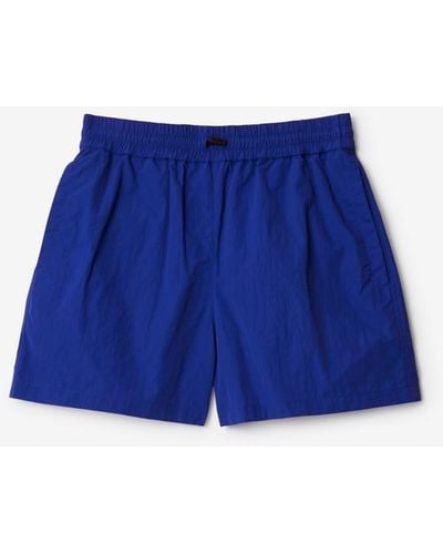 Burberry Nylon Shorts - Blue