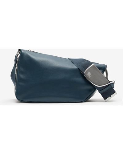 Burberry Medium Shield Messenger Bag - Blue