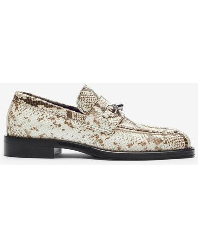 Burberry Leather Barbed Loafers - White