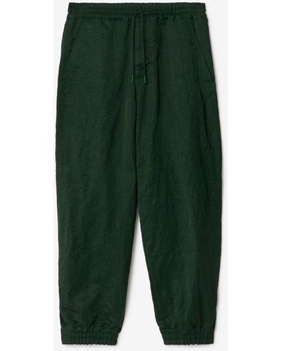 Burberry Nylon Tailored Pants - Green