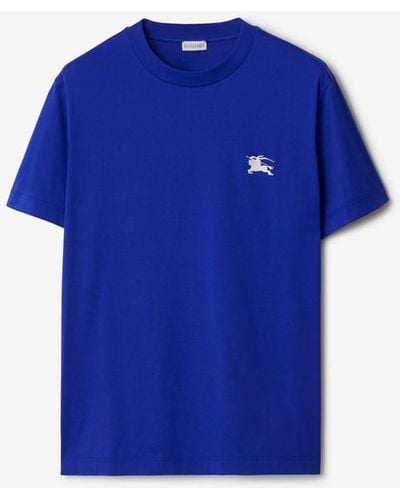 Burberry T-shirt en coton - Bleu