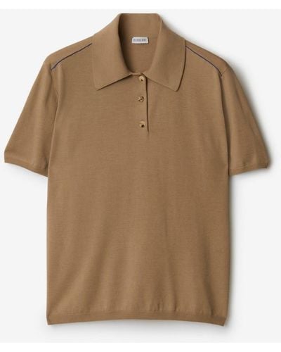 Burberry Wool Polo Shirt - Brown