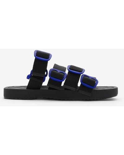 Burberry Nylon Strap Sandals - Blue