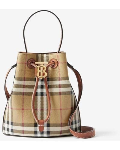 Burberry Mini Tb Bucket Bag - Metallic