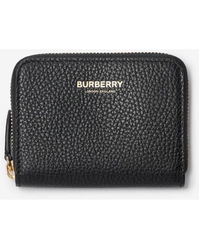 Burberry Leather Zip Wallet - Black