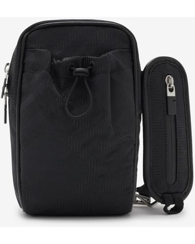 Burberry Check Jacquard Phone Bag - Black