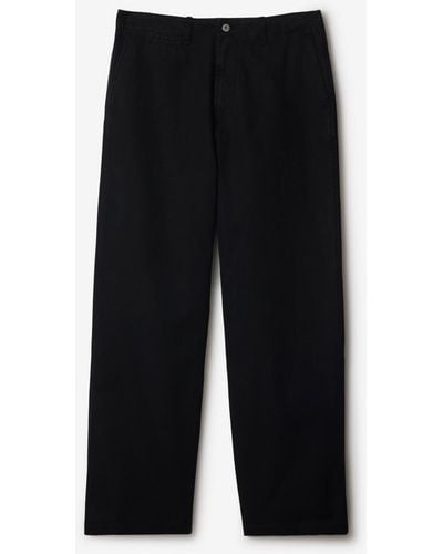 Burberry Pantalon chino en coton - Noir