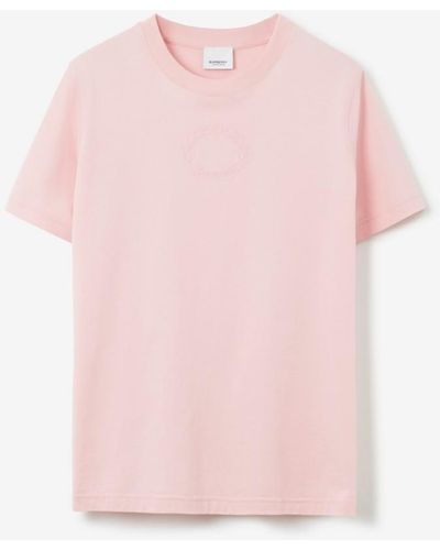 Burberry T-shirt en coton - Rose