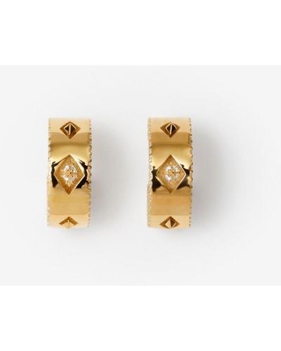 Burberry Hollow Layer Earrings - Metallic