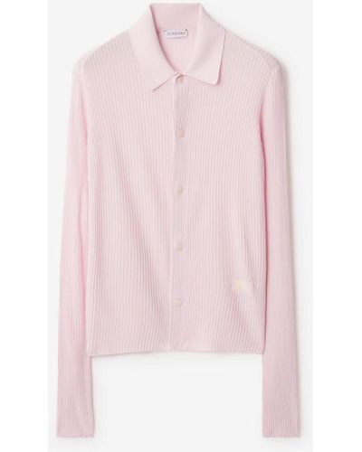 Burberry Rib Knit Shirt - Pink