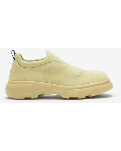 Burberry Suede Foam Sneakers - Yellow