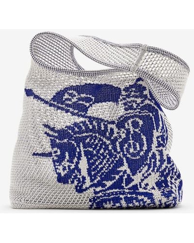 Burberry Crochet Ekd Tote Bag - Blue