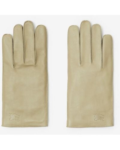 Burberry Leather Gloves - Green