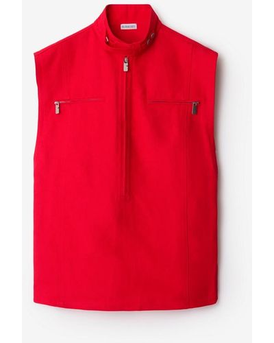 Burberry Canvas Top - Red