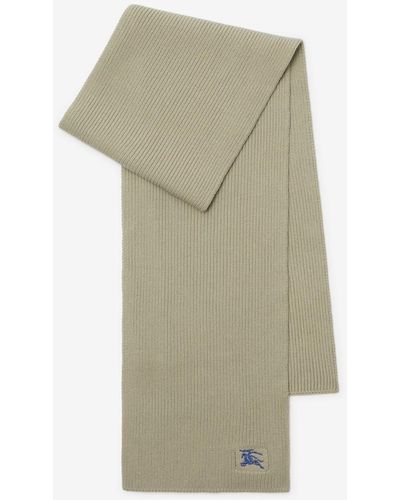 Burberry Ribbed Cashmere Scarf - Green