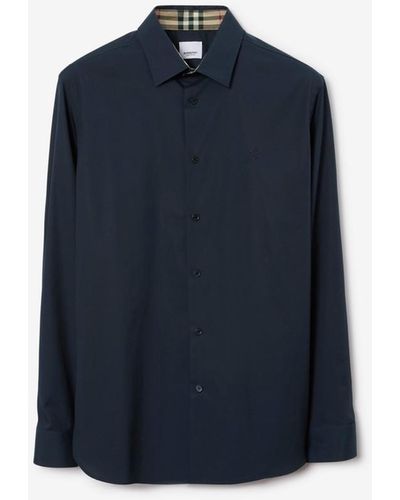 Burberry Stretch Cotton Shirt - Blue