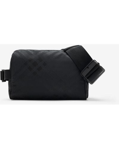 Burberry Check Jacquard Belt Bag - Black