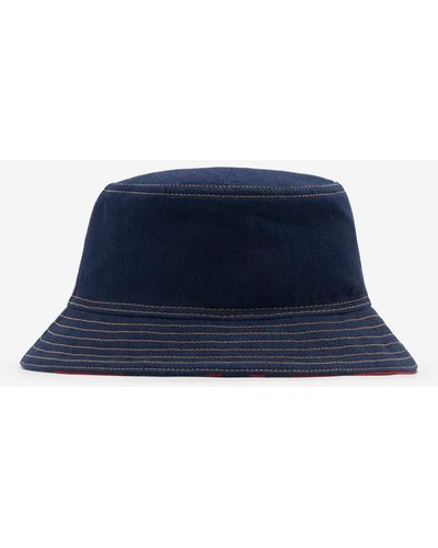 Burberry Reversible Denim Bucket Hat - Blue
