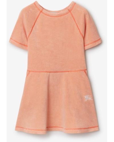 Burberry Cotton Blend Towelling Dress - Pink