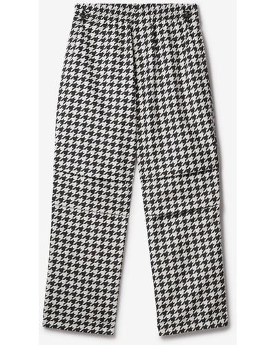 Burberry Houndstooth Cargo Pants - Gray
