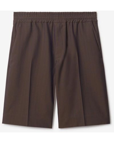 Burberry Wool Tailored Shorts - Brown