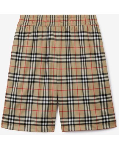 Burberry Vintage Check Shorts - Natural