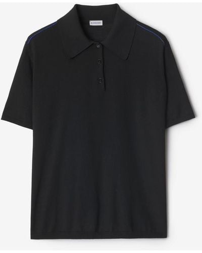Burberry Wool Polo Shirt - Black