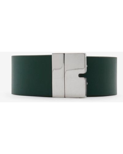Burberry Reversible Leather B Cut Belt - Green