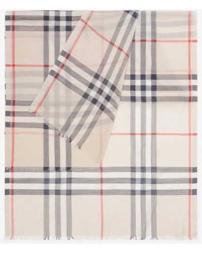 Burberry Lightweight Check Wool And Silk Scarf - Multicolor