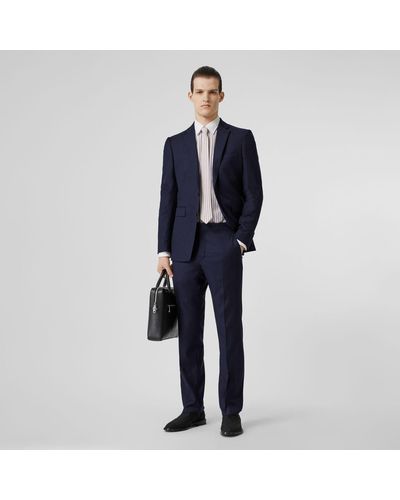 Burberry Classic Fit Wool Suit - Blue