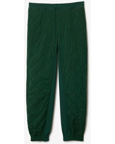 Burberry Quilted Nylon Jogging Pants - Green