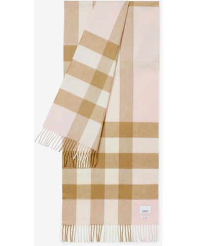 Burberry Écharpe en cachemire Check - Rose