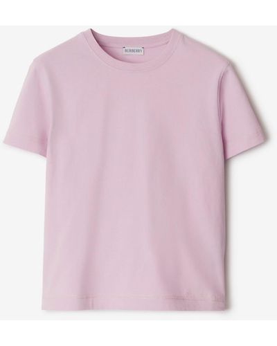 Burberry Boxy Cotton T-shirt - Pink