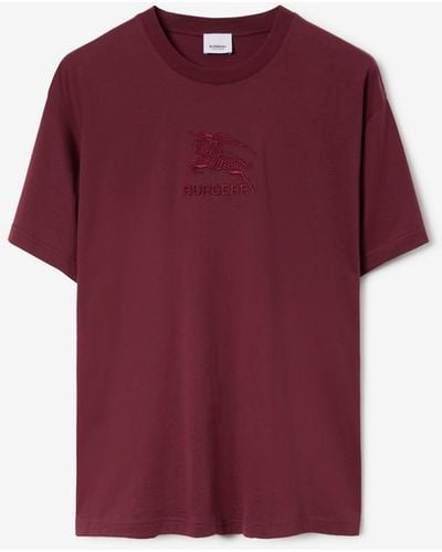 Burberry T-shirt en coton EKD - Rouge