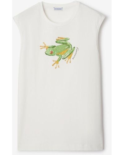 Burberry Frog Cotton Vest - White