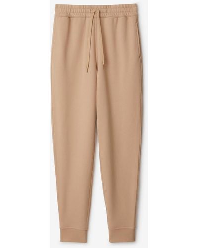 Burberry Cotton Jogging Trousers - Natural