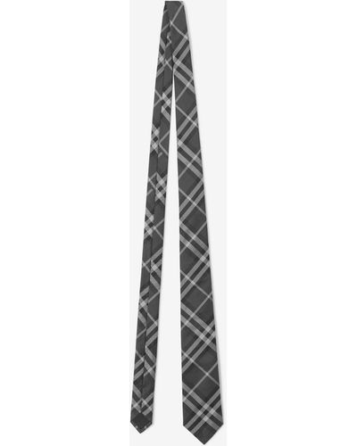 Burberry Cravate classique en soie Vintage check - Noir
