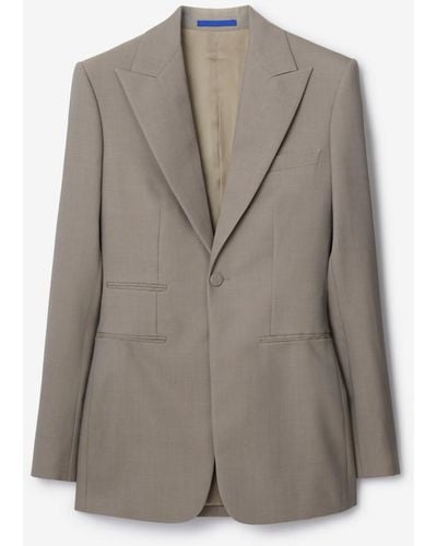 Burberry Wool Tailored Jacket - Brown