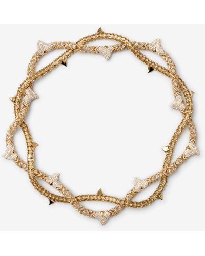 Burberry Thorn Pavé Necklace - Metallic
